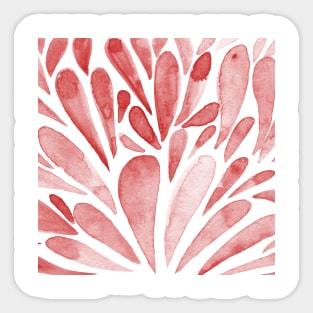 Watercolor artistic drops - red Sticker